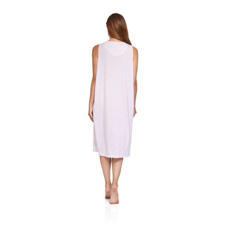 La Marquise Vertical Dots Cotton Rich Jersey Classic Dotted Nightdress image number 2