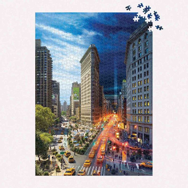 Galison Stephen Wilkes Day to Night Flatiron 1000 Piece Puzzle image number 2