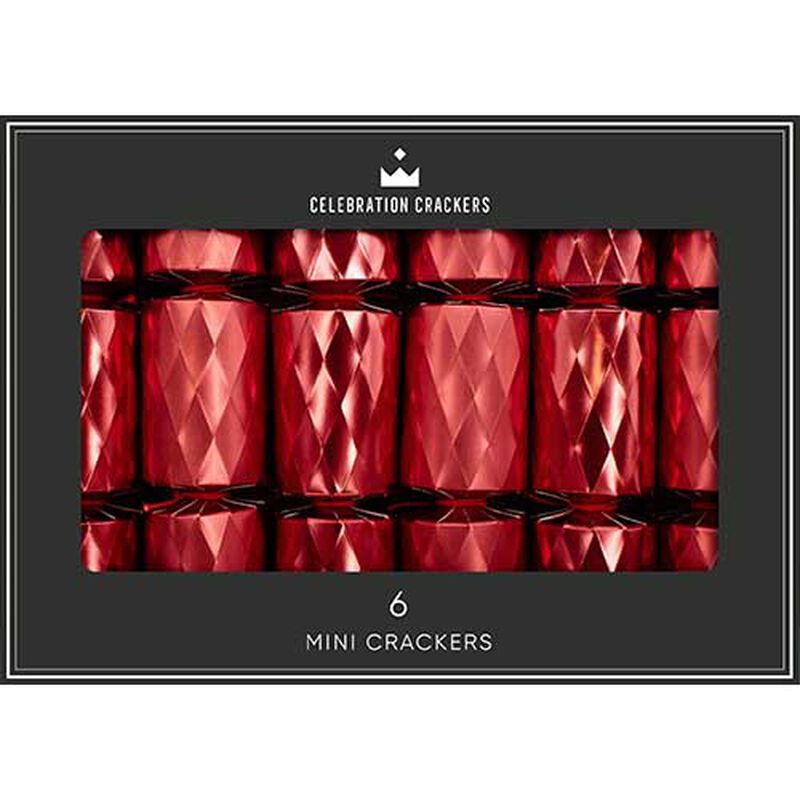The Paperie Celebration Mini Crackers Ruby Diamond Set of 6 image number 0