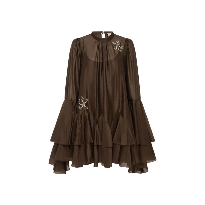 ALÉMAIS Neptuna Mini Flare Sleeve Dress image number 2
