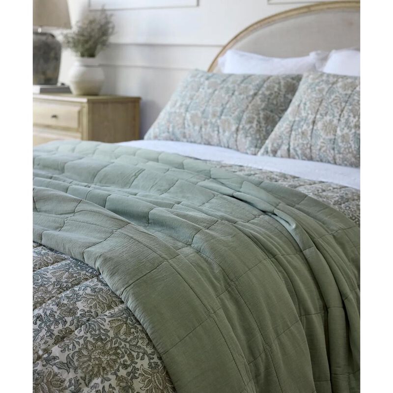 French Country Freya Quilt Sage Small image number 1