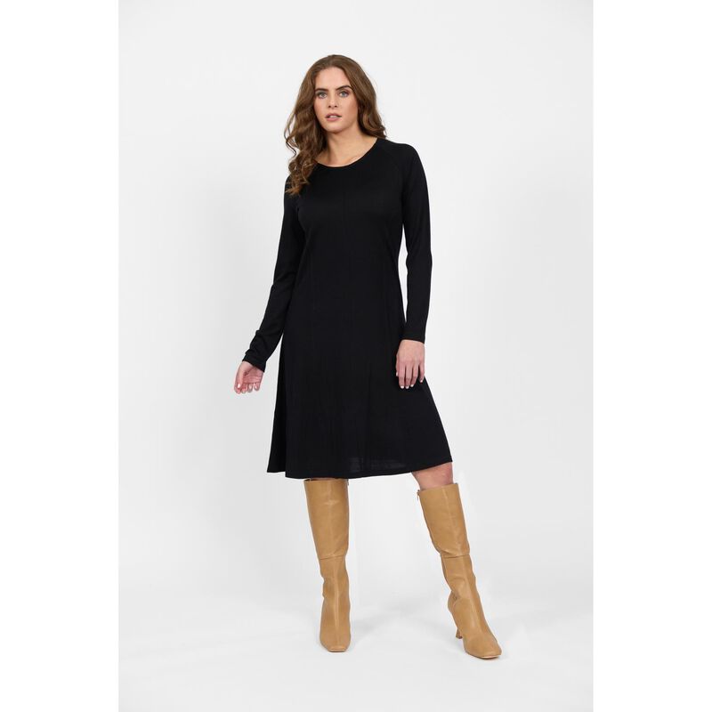 Vassalli 100% Merino Long Sleeve Swing Dress image number 2