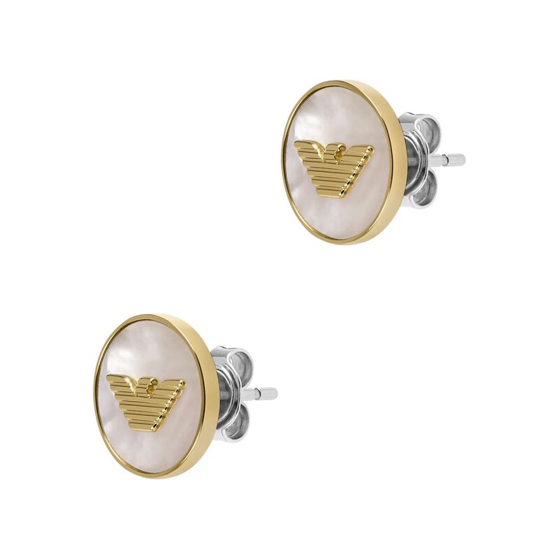Emporio Armani Gold-Tone Brass Stud Earrings image number 1