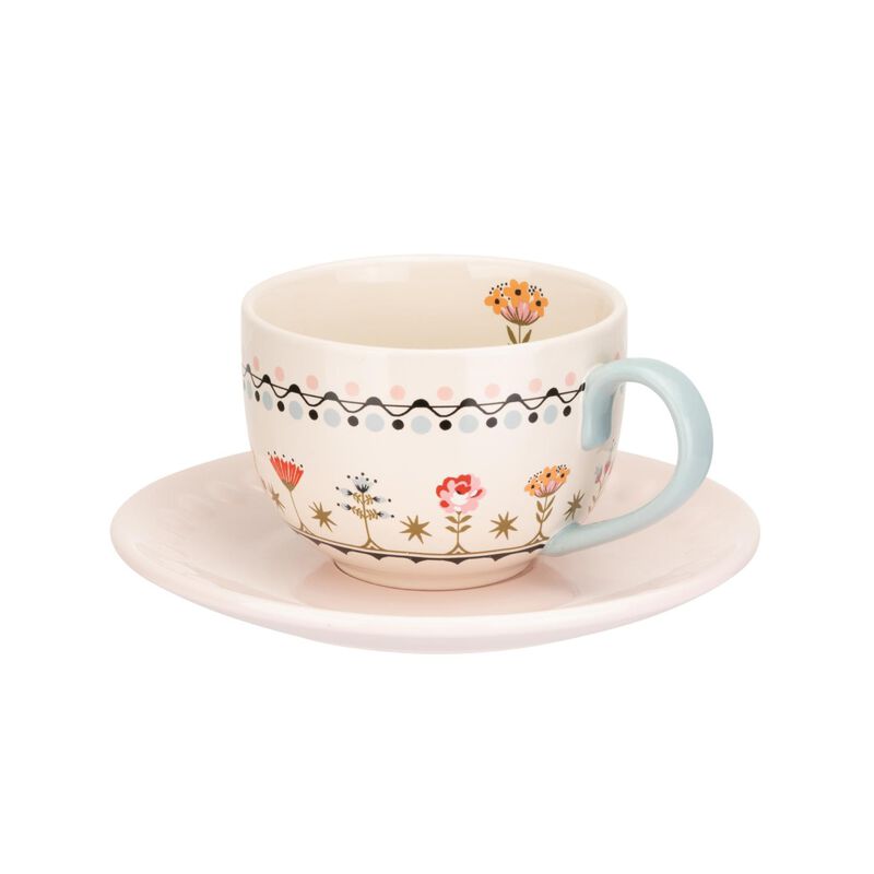 Cath Kidston Painted Table Teacup & Saucer Set image number 1