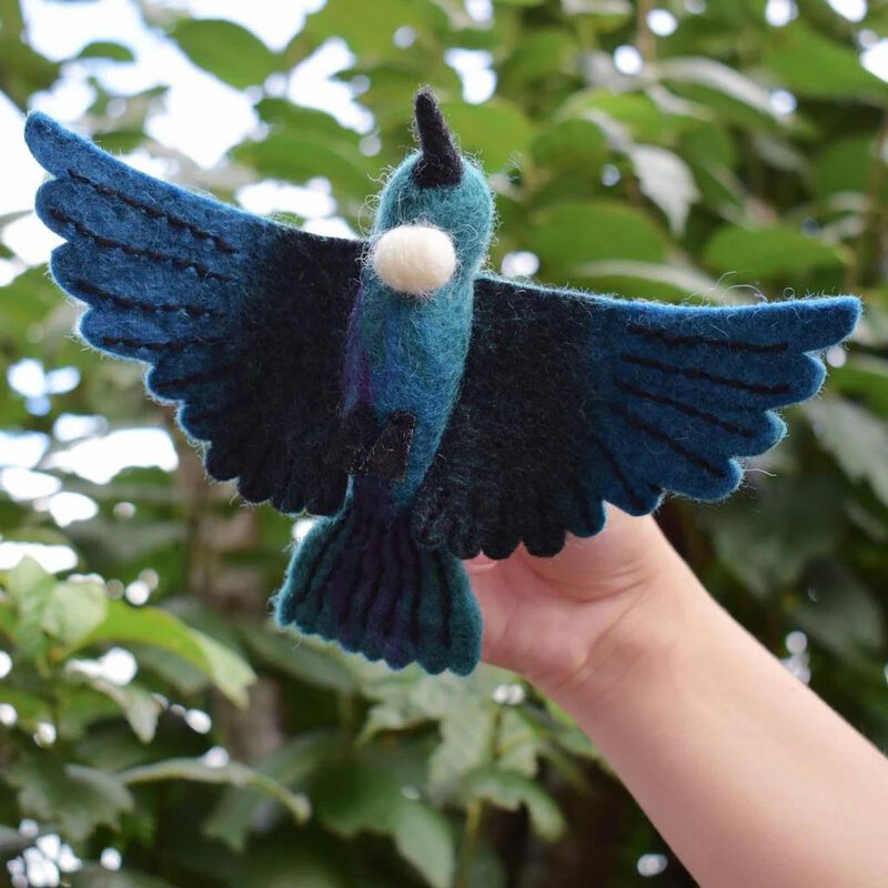 Gifted Hands Handmade Felted NZ Tui 100x160mm image number 1