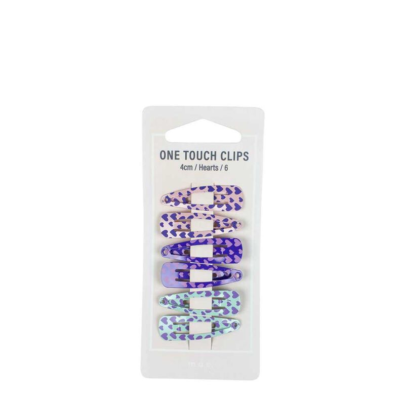 Mae One Touch Clips 4cm with Heart (6) image number 0