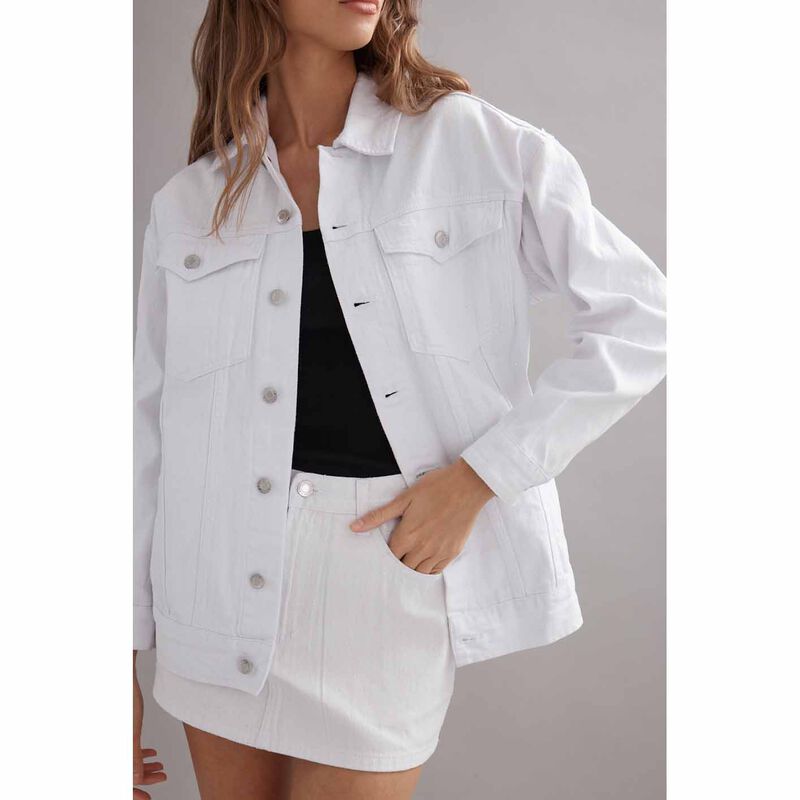 Caitlin Crisp Oversized Denim Jacket image number 2