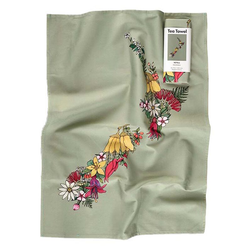 NZ Flora Tea Towel image number 0