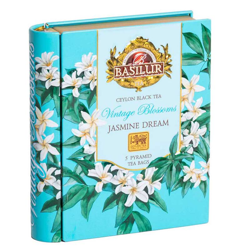 Basilur Mini Tea Book Tin Pyramid Teabags - Jasmine Dream image number 0