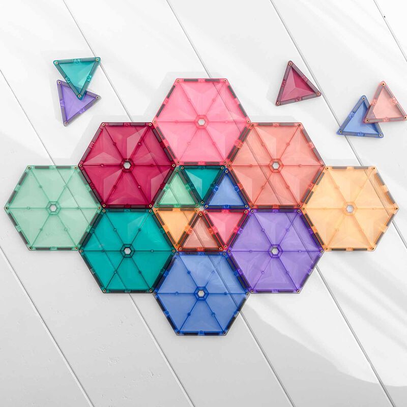 Connetix Tiles 40 Piece Pastel Geometry Pack image number 1