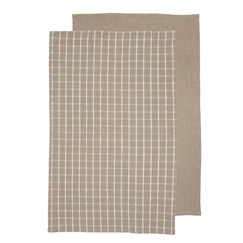 Ladelle Hemingway Taupe 2Pk Kitchen Towel