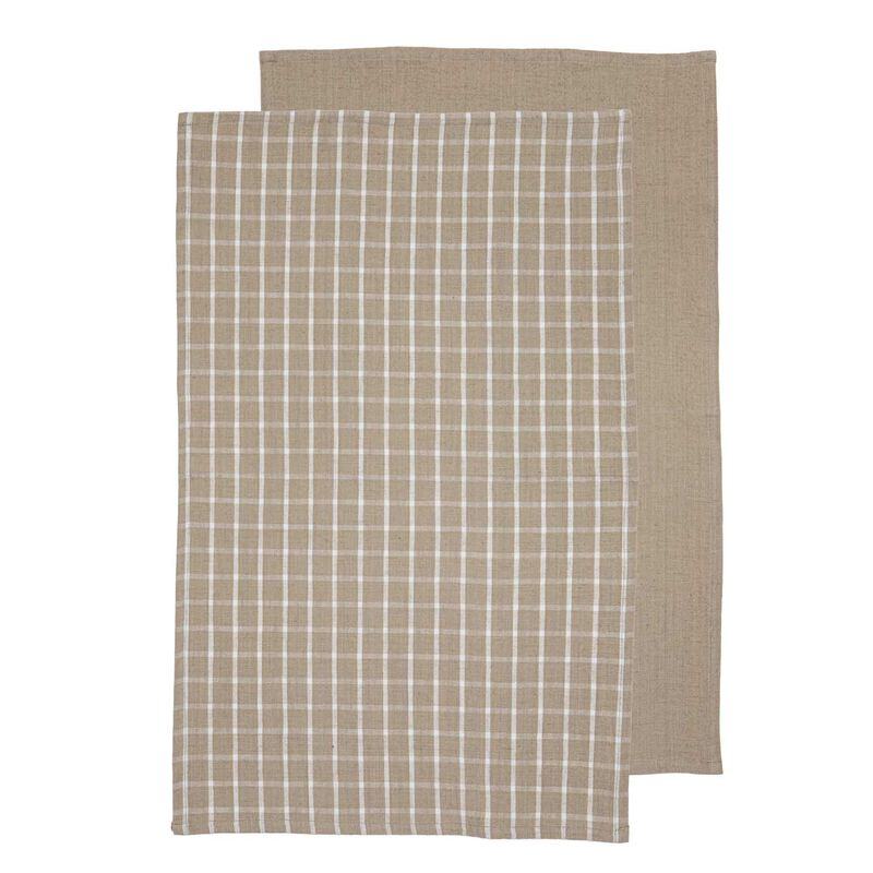 Ladelle Hemingway Taupe 2Pk Kitchen Towel image number 0