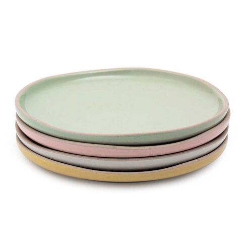 Jamie Oliver Big Love Stoneware 19cm Little Plates Asstd Set Of 4