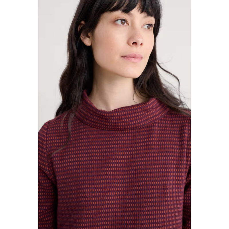 Seasalt Cornwall Mawgan Porth Tunic Bramble Bank Dark Hellebore image number 2