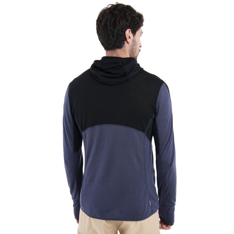 Icebreaker Mens Merino 200 RealFleece Descender LS Zip Hoodie image number 1