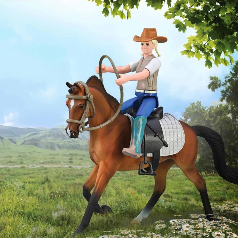 CollectA Lady Hobby Rider with Cowgirl Hat image number 2