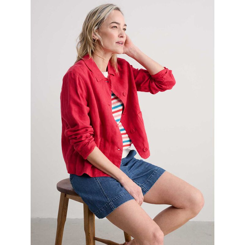 Seasalt Cornwall Arame Jacket Raspberry image number 3