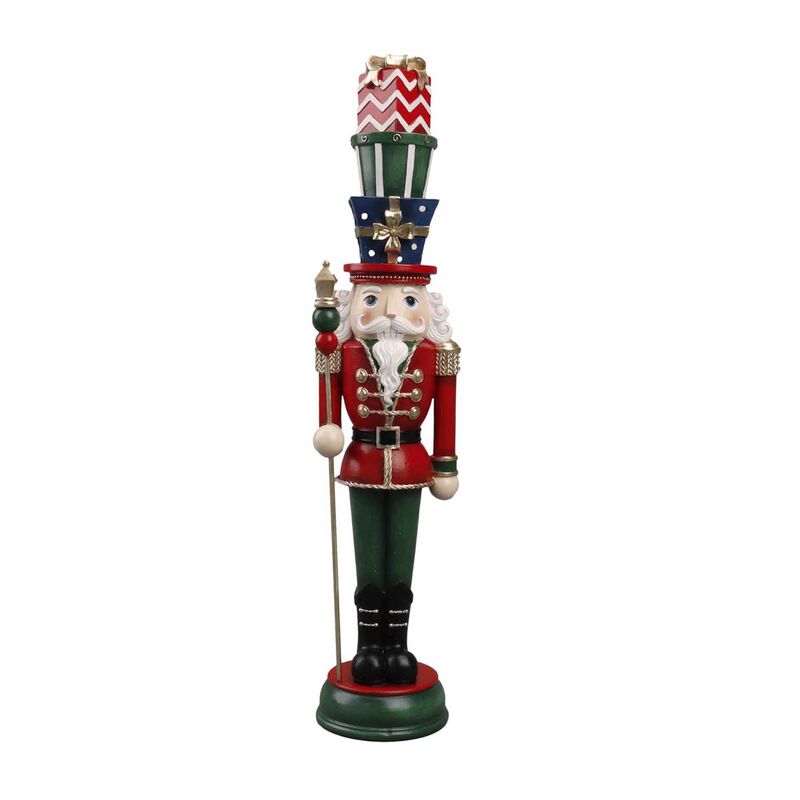 Traditional Nutcracker With Parcels Hat 20 Inch image number 0