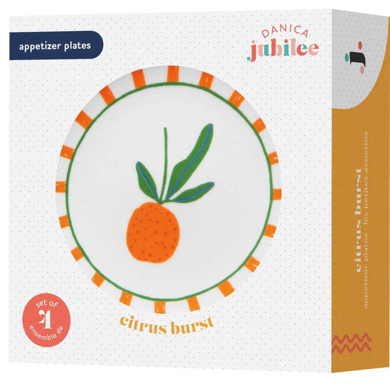 Danica Citrus Burst Appetizer Set Of 4 Plates image number 2