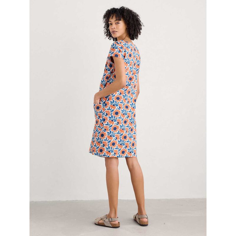 Seasalt Cornwall River Cove Dress Bold Sunflower Chalk image number 1