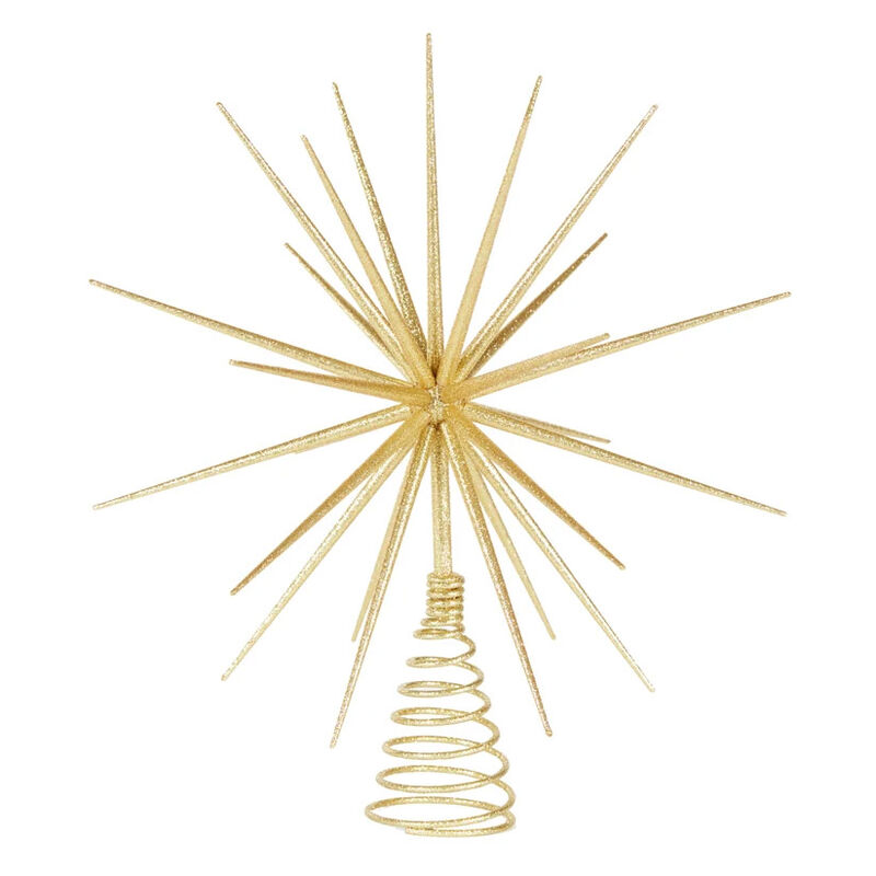 Holly & Ivy 3D Starburst Tree Topper Gold image number 0