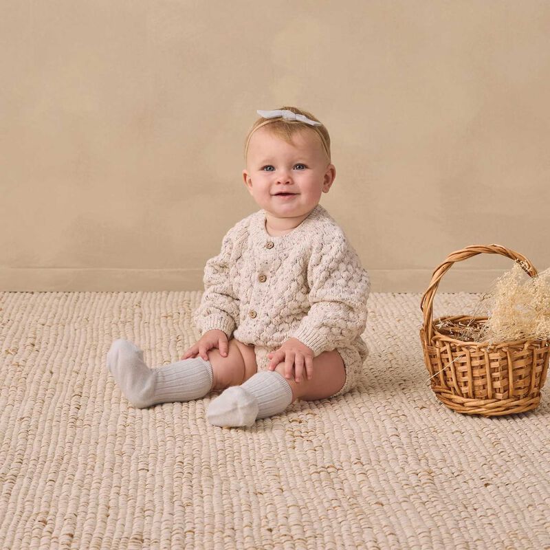 Quincy Mae Bubble Knit Cardigan 6-24M image number 1