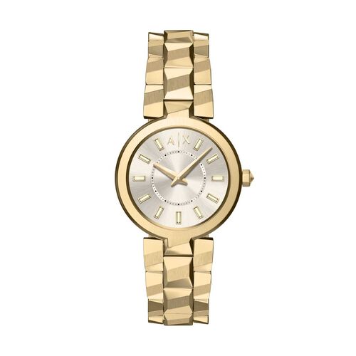 Armani Exchange Audora Two-Hand Gold-Tone Stainless Steel Watch