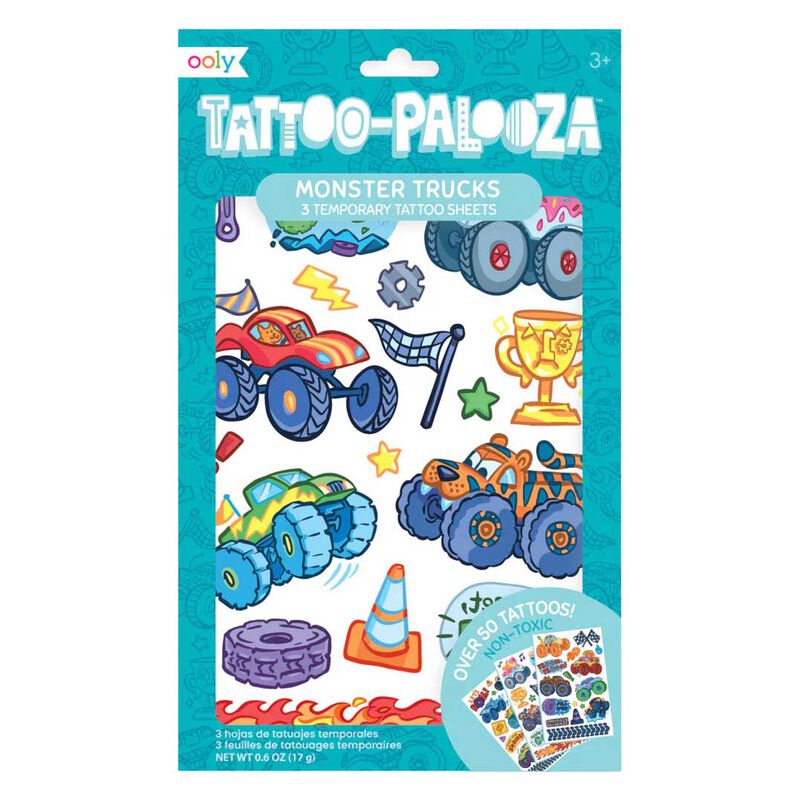 Ooly Temporary Tattoos - Monster Trucks image number 0