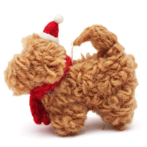 Amica Felt Christmas Cockapoo 8cm