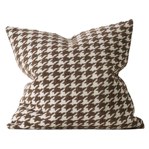 Weave Home Giovanni Boucle Houndstooth Cushion With Feather Inner 50x50cm