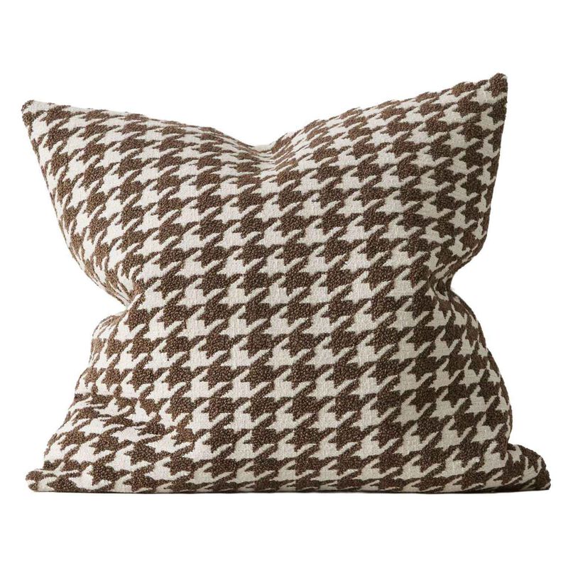 Weave Home Giovanni Boucle Houndstooth Cushion With Feather Inner 50x50cm image number 0