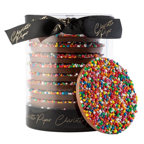 Charlotte Piper Milk Chocolate Sprinkle Disks 120g