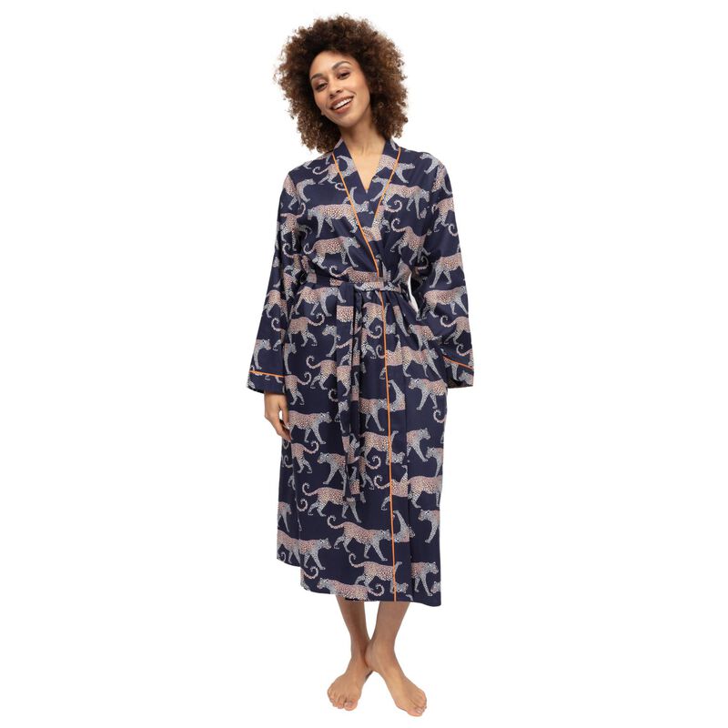 Cyberjammies Taylor Leopard Lslv Long Dressing Gown image number 0