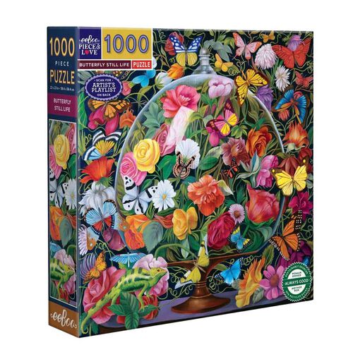 eeboo Butterfly Still Life 1000 Piece Puzzle