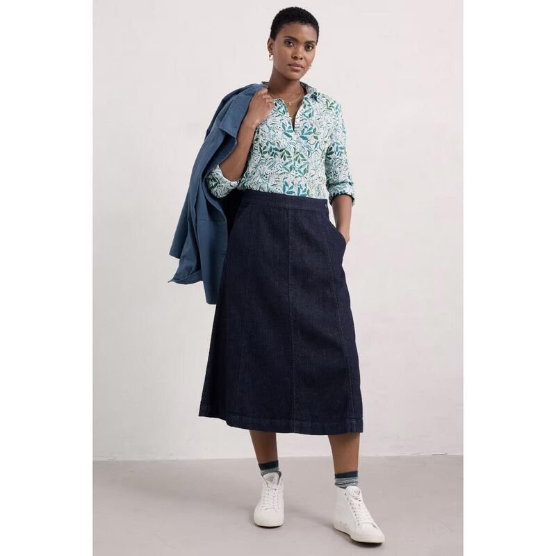Seasalt Cornwall Larissa Shirt Wandering Peas Chalk image number 3