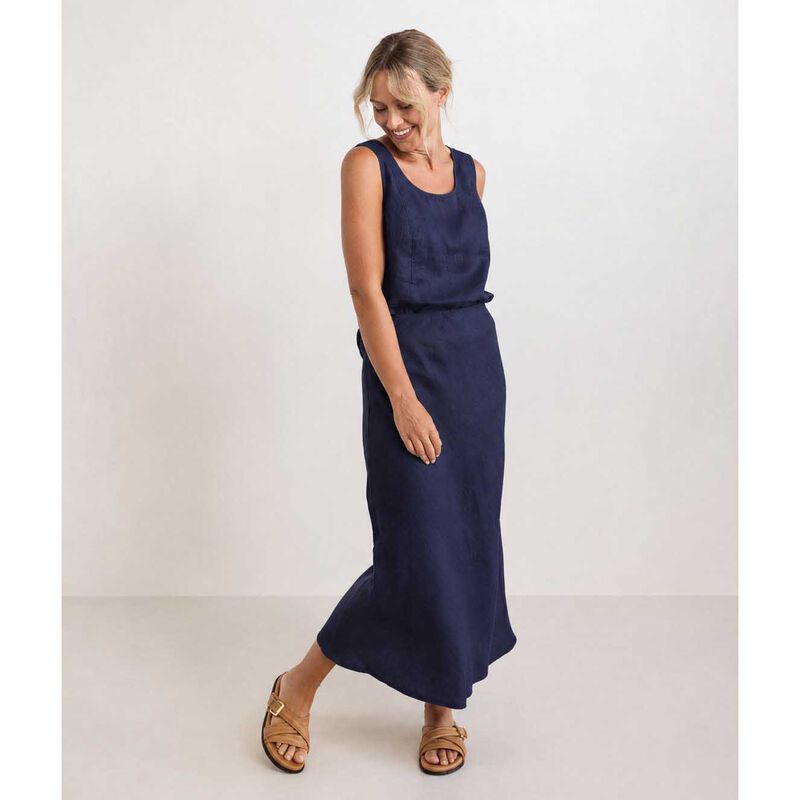 See Saw 100% Linen  Bias Slip Skirt image number 1