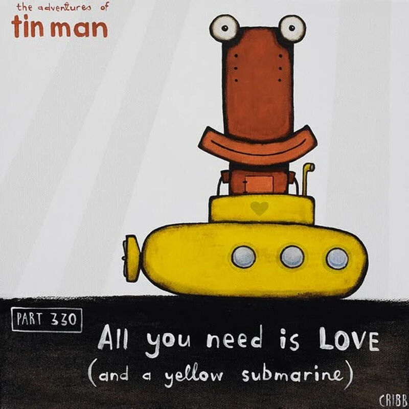 Tin Man All You Need Is Love Box Frame 30x30cm image number 0