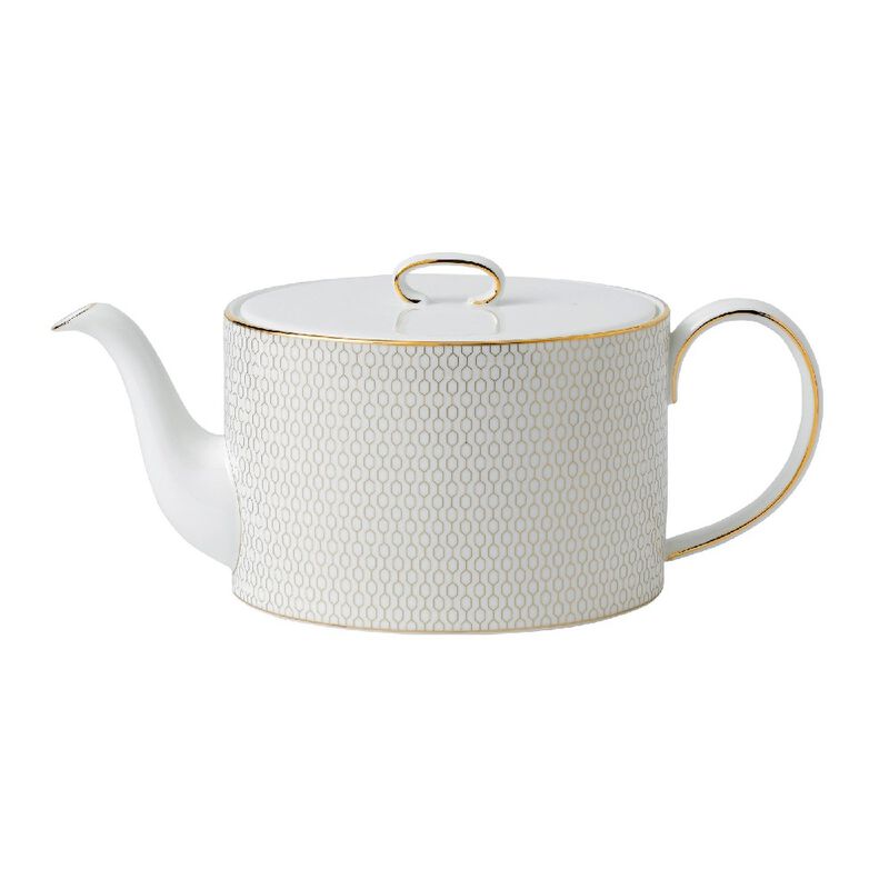 Wedgwood Gio Gold White Teapot 1ltr image number 0