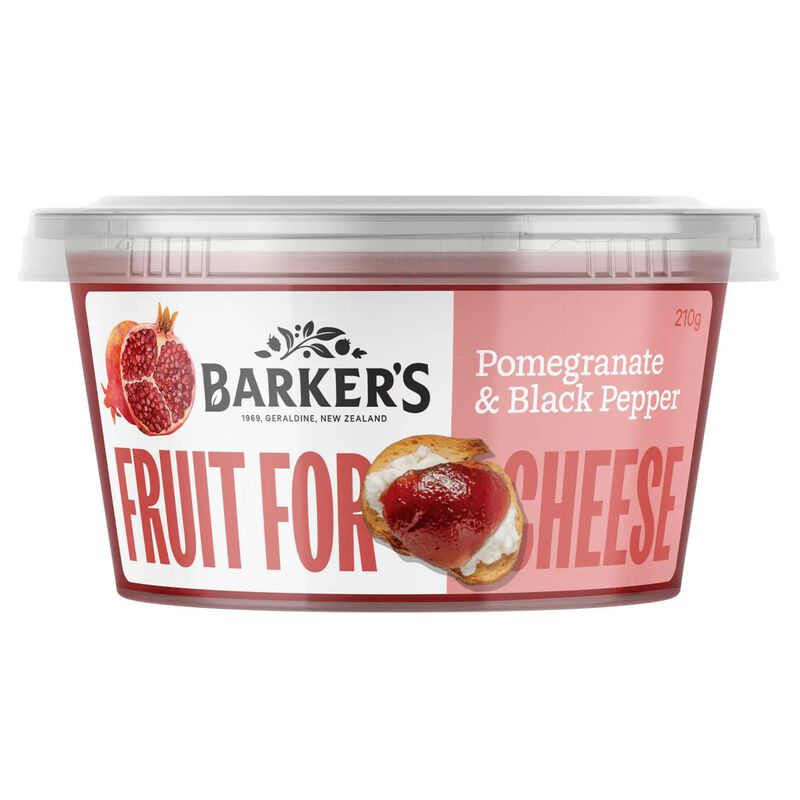 Barker's Fruit for Cheese Pomegranate & Black Pepper 210g image number 0