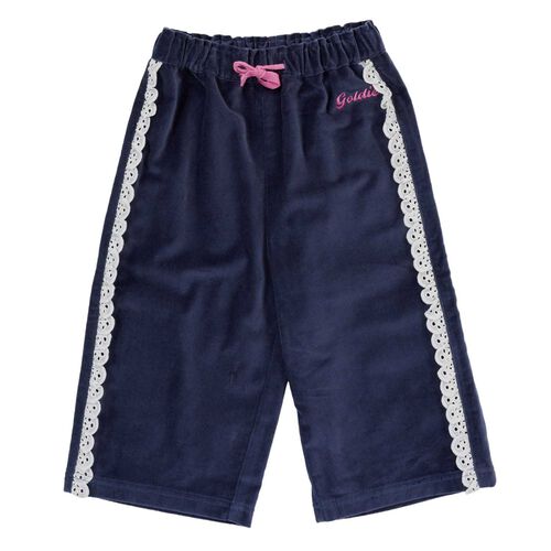 Goldie + Ace Velour Broderie Wide Leg Pant 1-2Y