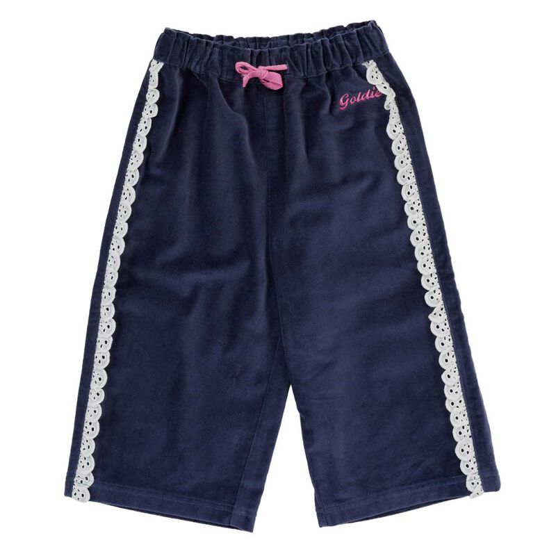 Goldie + Ace Velour Broderie Wide Leg Pant 1-2Y image number 0