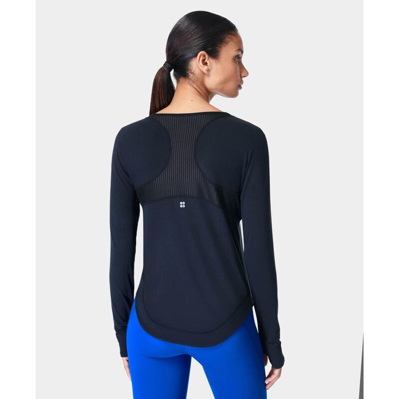 Sweaty Betty Breathe Easy Long Sleeve Top Black image number 1