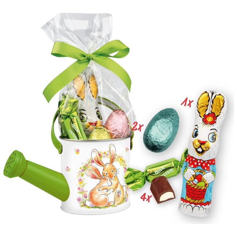 Windel Easter Tin Watering Can with Bunnies & Chocolates 128g image number 1