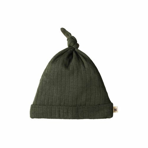 Nature Baby Merino Essential Knotted Beanie Pointelle