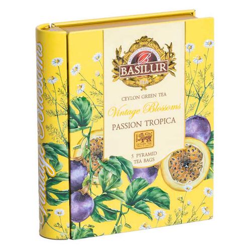 Basilur Mini Tea Book Tin Pyramid Teabags - Passion Tropica