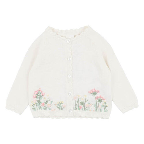 Bébé Bonnie Organic Hand Emb Cardigan