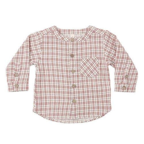 Quincy Mae Milo Shirt Christmas Plaid 2-5Y