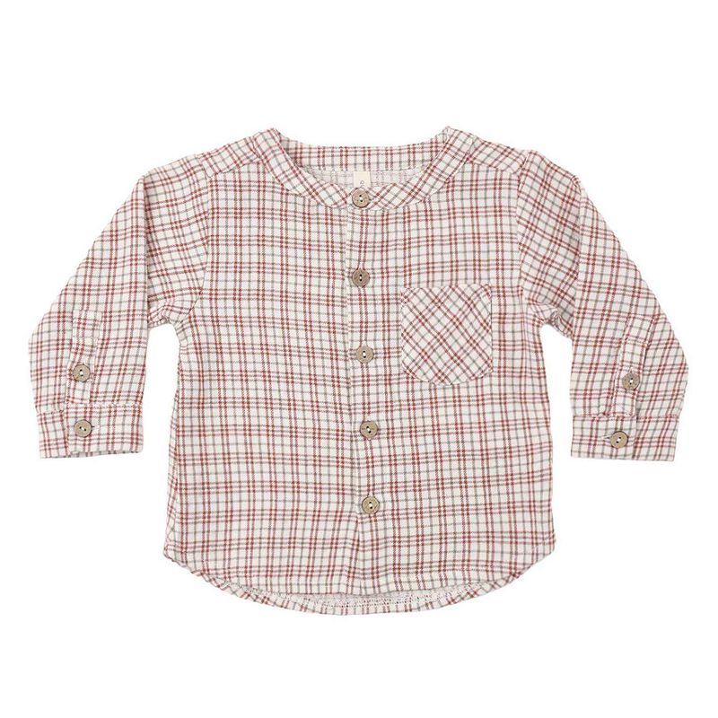 Quincy Mae Milo Shirt Christmas Plaid 2-5Y image number 0