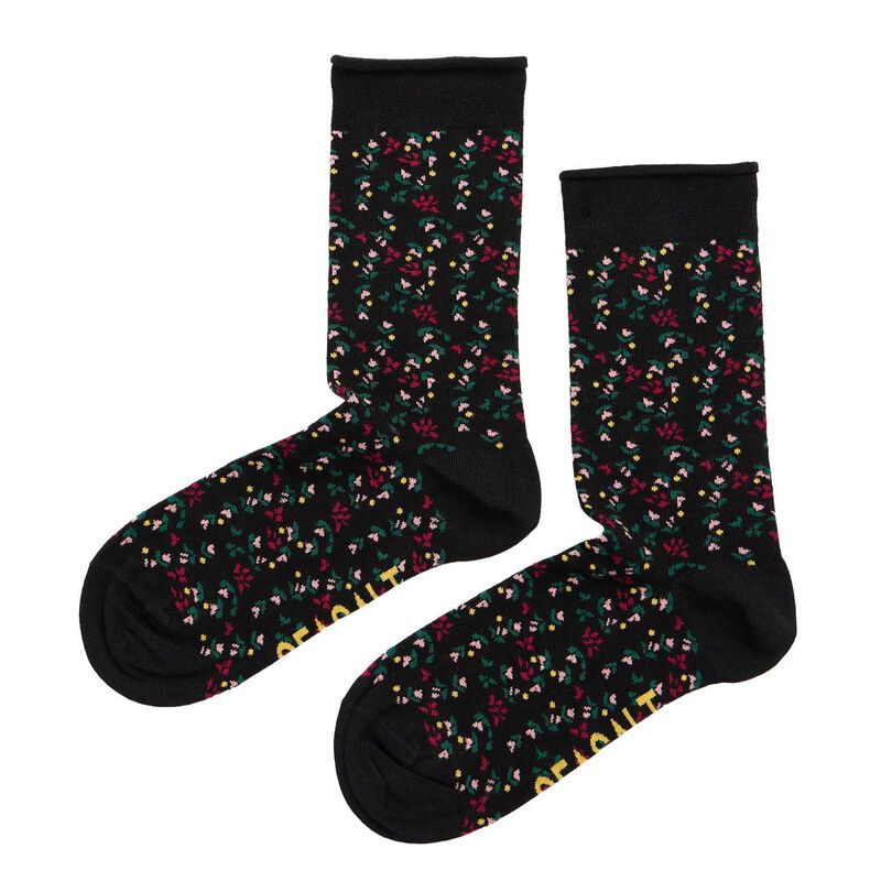 Seasalt Cornwall Bamboo Arty Socks Winter Blossom Onyx image number 0
