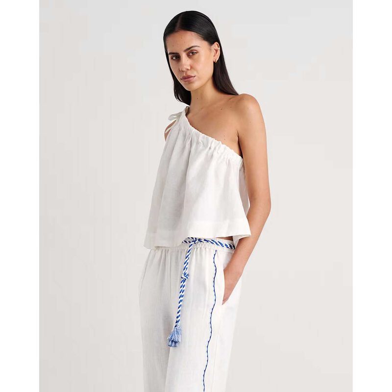 JAG Ariel One Shlder Linen Top image number 6